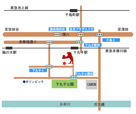 カービューティープロ尾山台地図